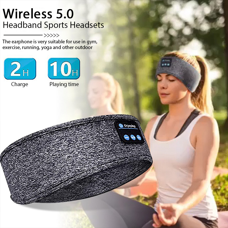 Running Gear Headband - Bluetooth Headband Headphones Wireless Music Sports
