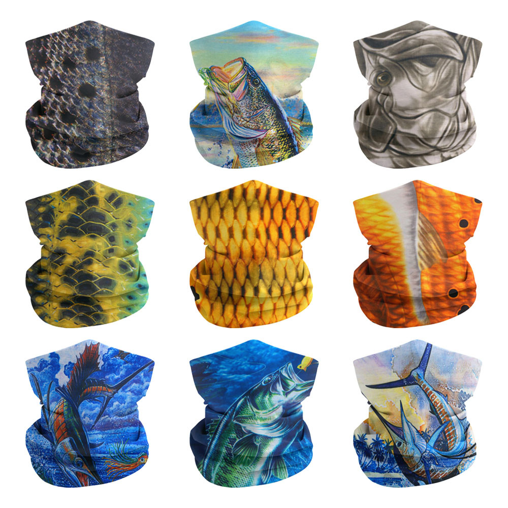 Running Gear Headband - Fish Scales Pattern Neck Gaiter for