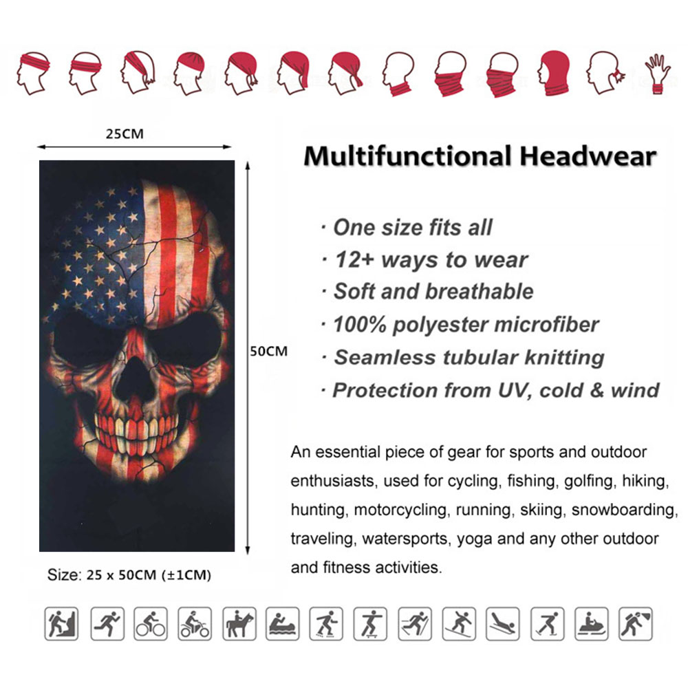 USA Flag Skull Bandana Breatha - огляд і ціна Running Gear Headband