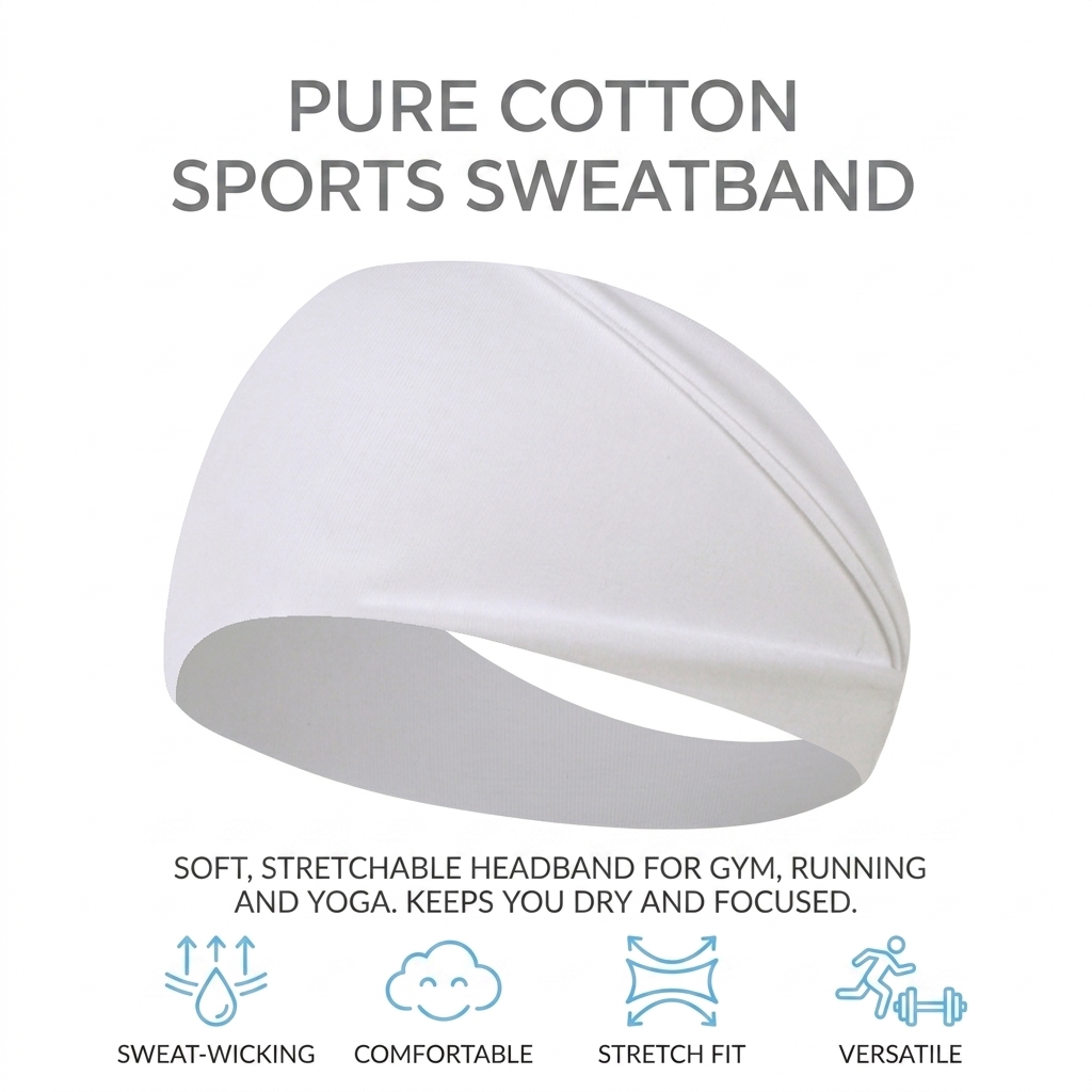 Pure Cotton Sweatband for Runn - огляд і ціна Running Gear Headband