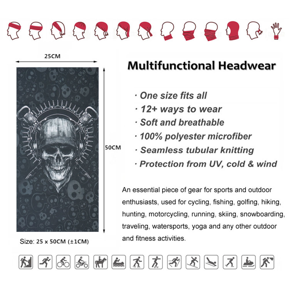 Skull Pattern Seamless Breatha - огляд і ціна Running Gear Headband